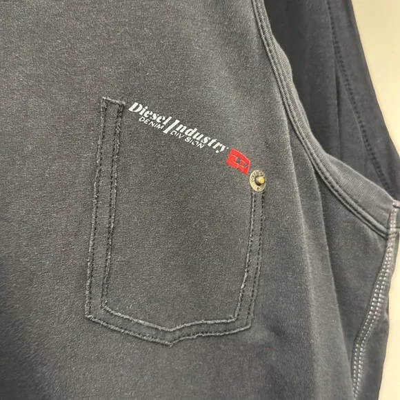 Vintage 90s  Deisel Black Sleeveless tank top large - Picture 3 of 5